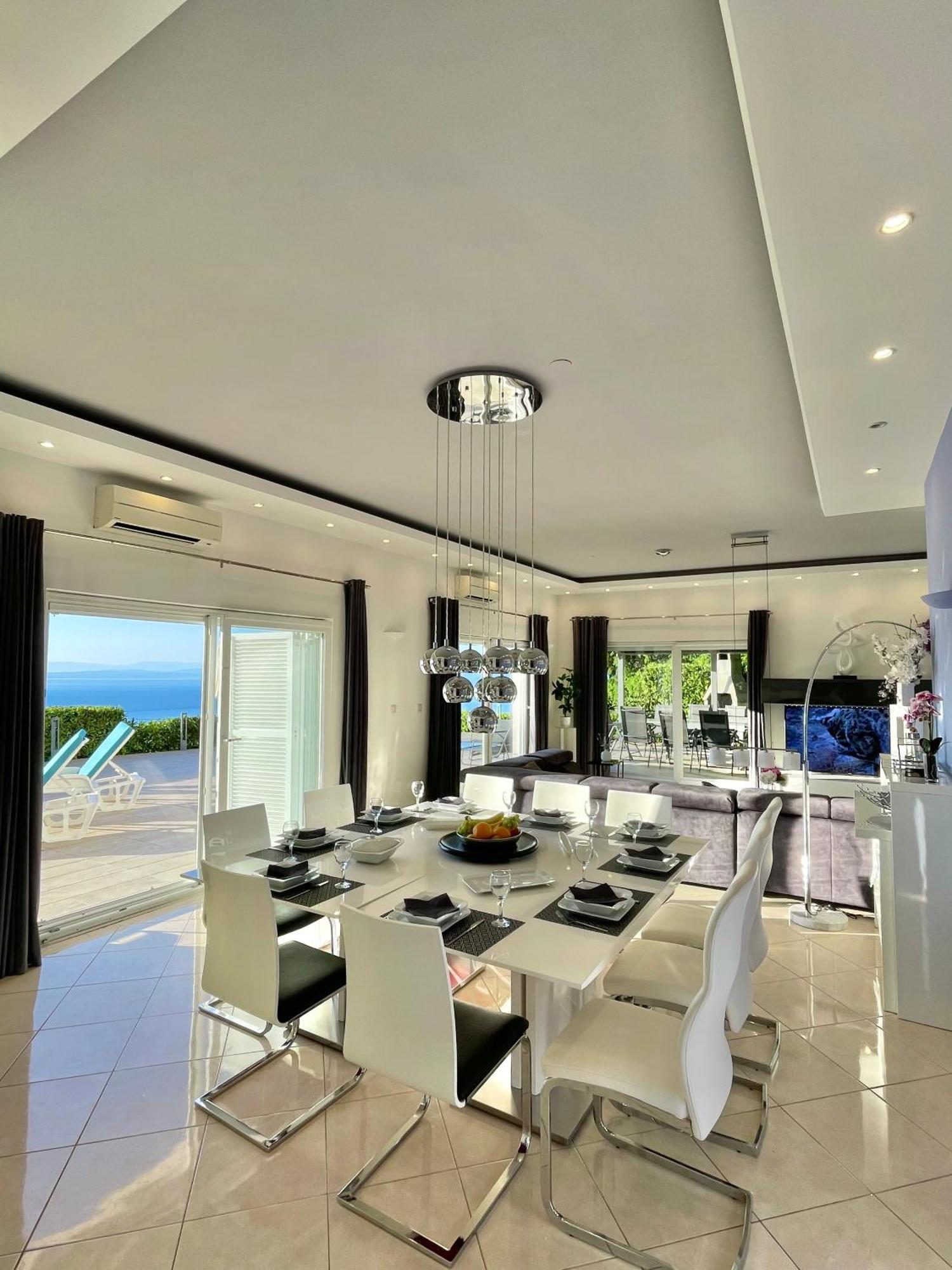 Luxury Villa Eternity - Marvelous Sea View - Box Spring Beds - Opatija-Poljane المظهر الخارجي الصورة